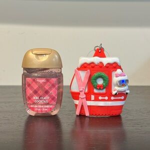 Bath and Body Works Mrs Claus Pocketbac Holder and Hand Sanitizer